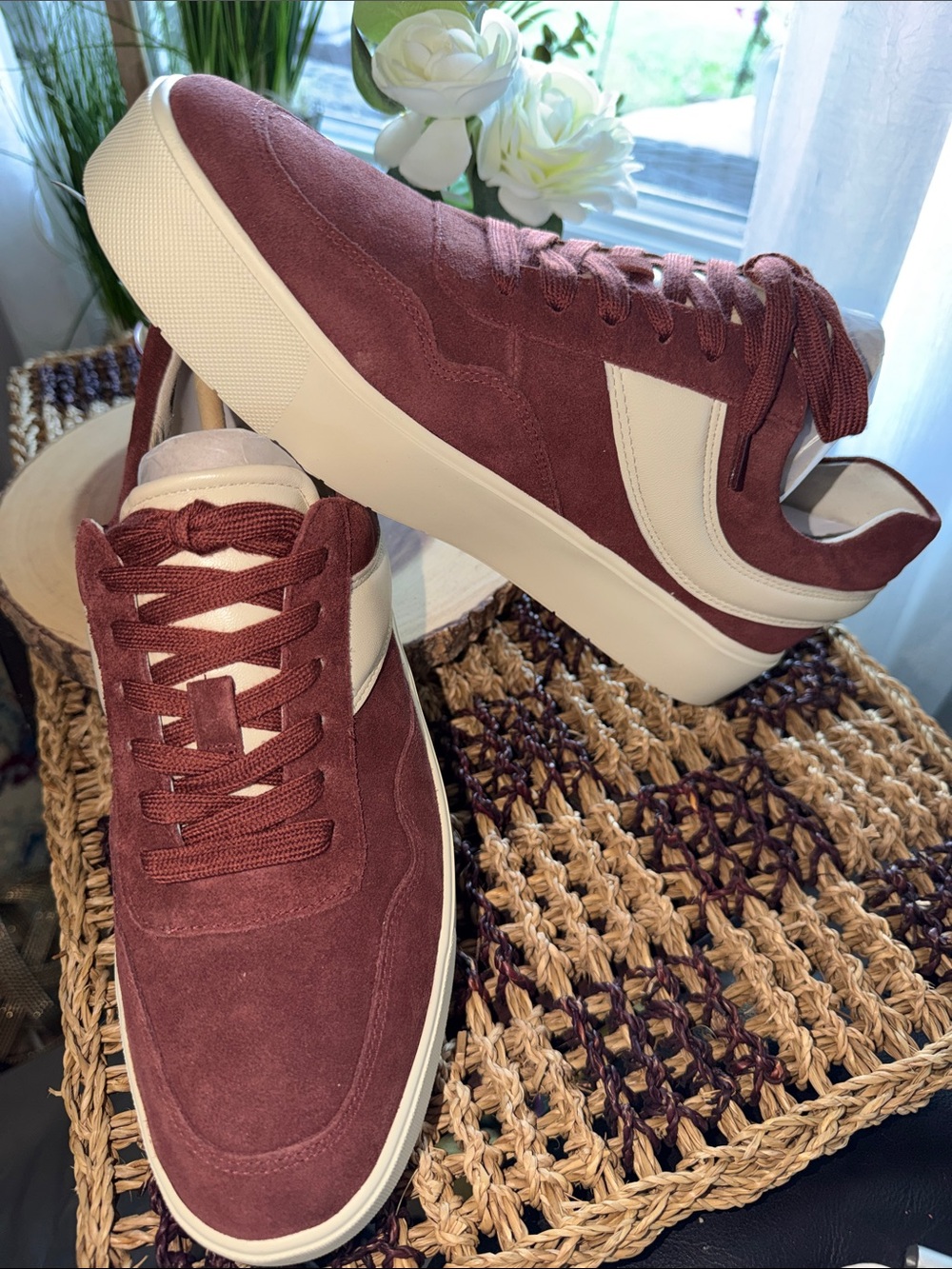 Vince Benfield Platform Sneakers Malbec Moonlight Suede Women’s 9.5 EU 40.5